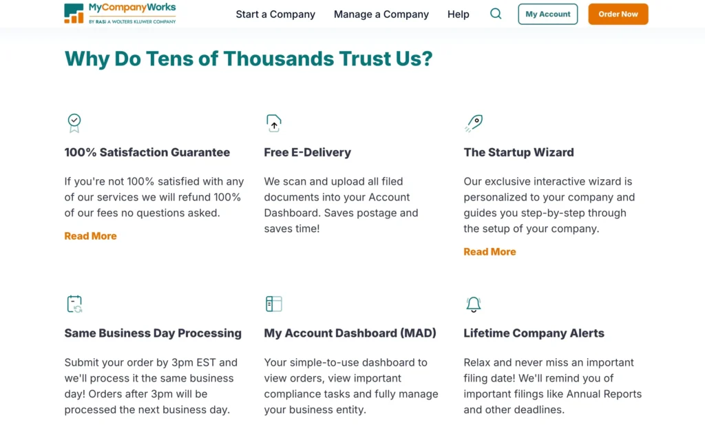 MyCompanyWorks Key Features