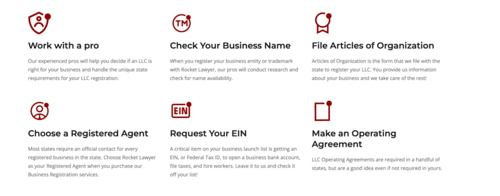 Rocket Lawyer Key Features